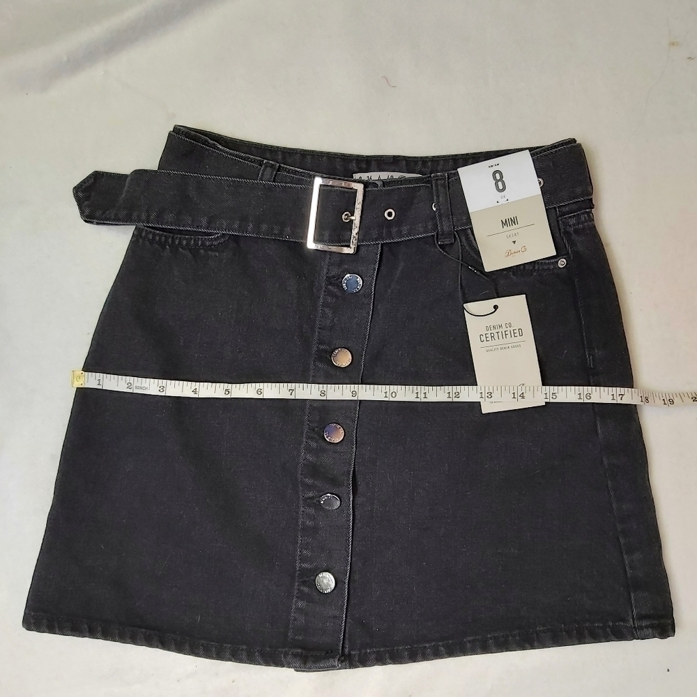 𝅺DENIM &‎ Co Denim Belted Mini Skirt - Picture 6 of 7